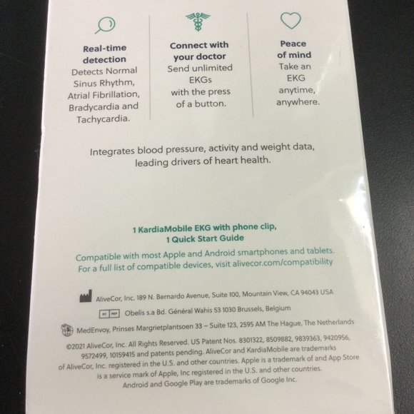 Alivecor Kardia Mobile EKG Monitor Wireless EKG Genuine - Picture 2 of 5